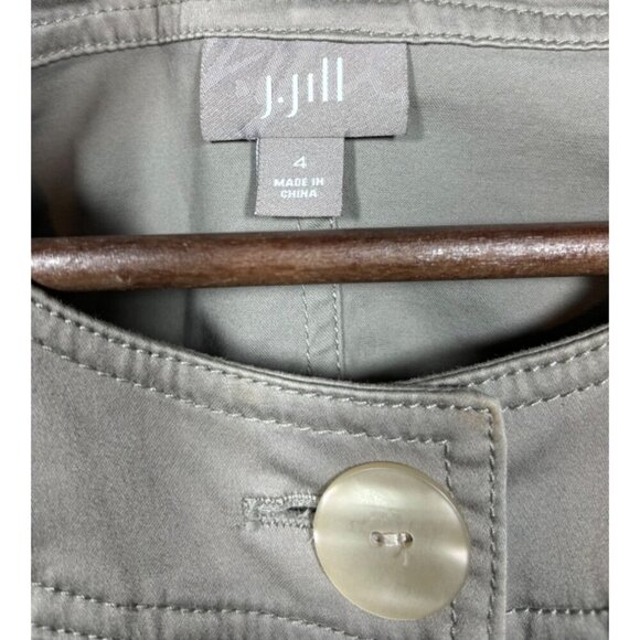 J.Jill‎ Women's Beige Button Up Blazer Jacket Size 4 Career Casual Office - Picture 2 of 5